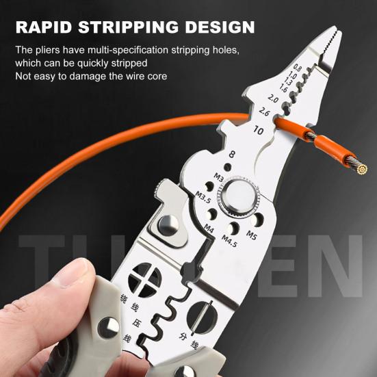 Wire Stripper Pliers | Multi-Function Tool | Precise Cutting & Crimping | WireMaster - Image 5