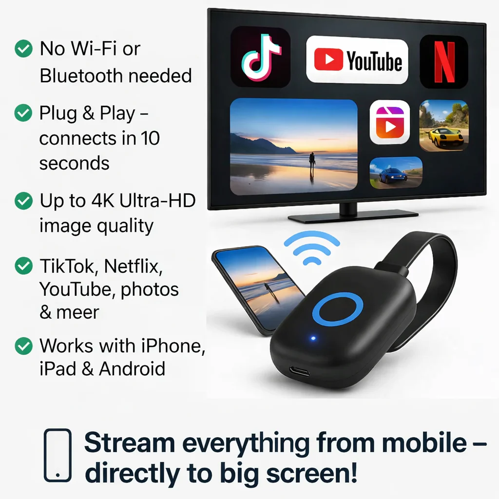 Wireless Display Dongle Adapter | HDMI Plug-and-Play Streaming Device | StreamLink - Image 8