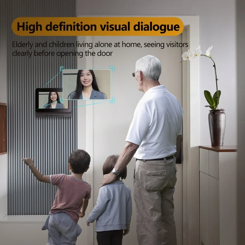 Wireless Smart Doorbell | Intercom & Night Vision HD | 4.3” IPS Display | SecureBell - Image 3