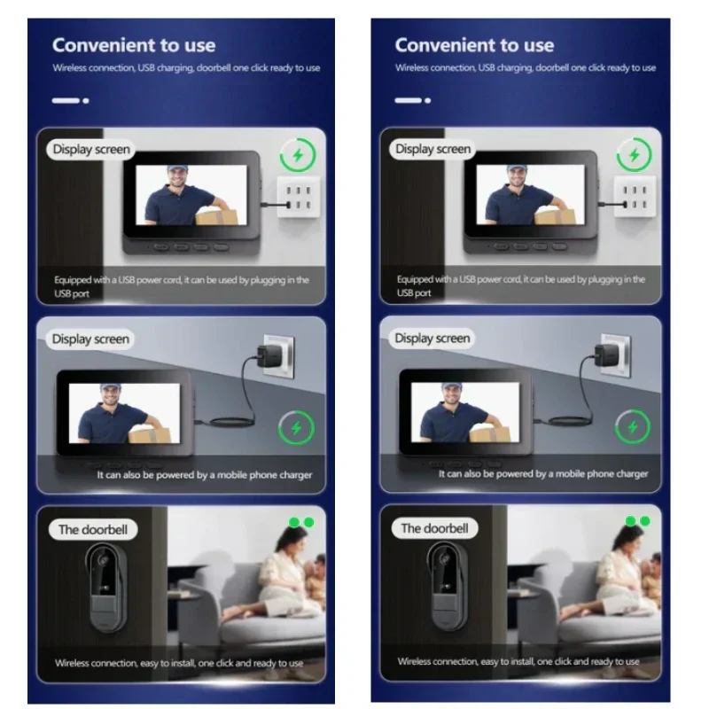 Wireless Smart Doorbell | Intercom & Night Vision HD | 4.3” IPS Display | SecureBell - Image 5