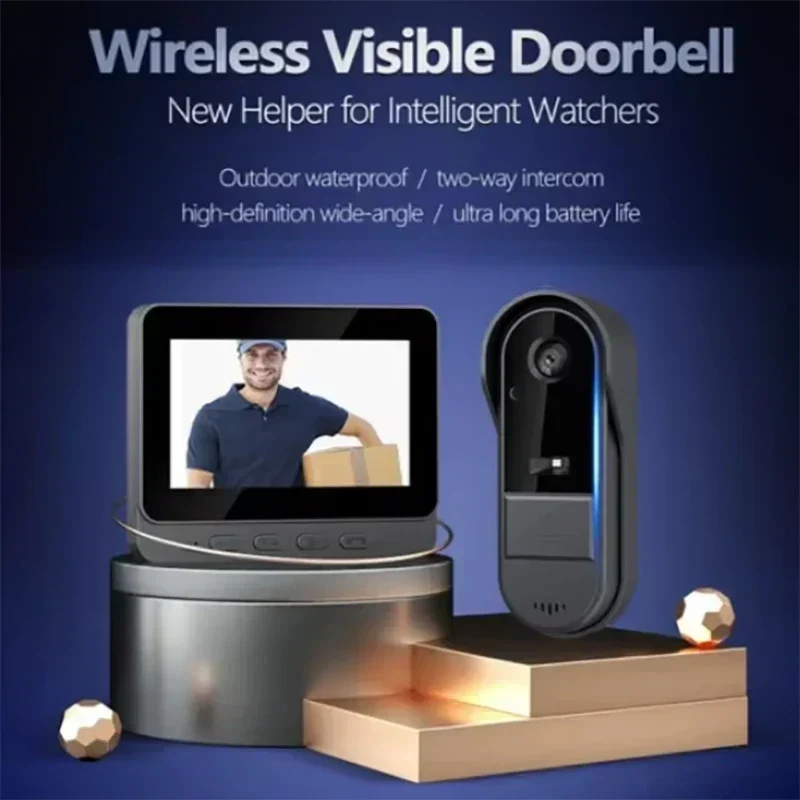 Wireless Smart Doorbell | Intercom & Night Vision HD | 4.3” IPS Display | SecureBell - Image 6