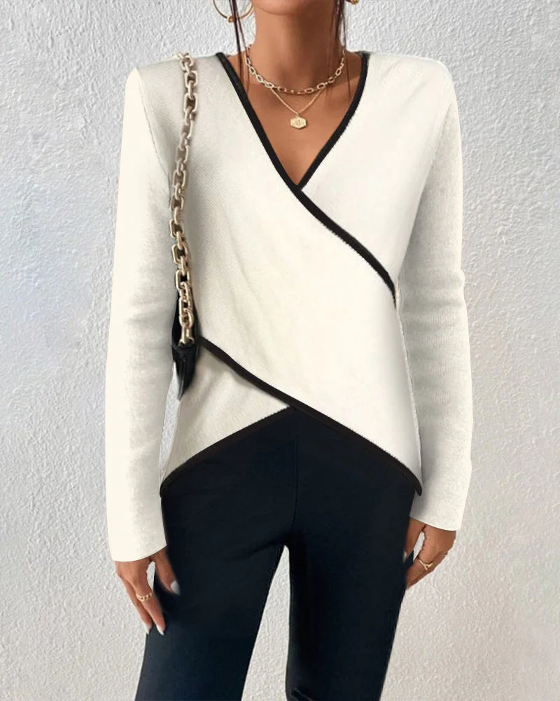 Women's Sweaters | V-Neck Sweaters | Wrap design with a feminine silhouette - Image 4