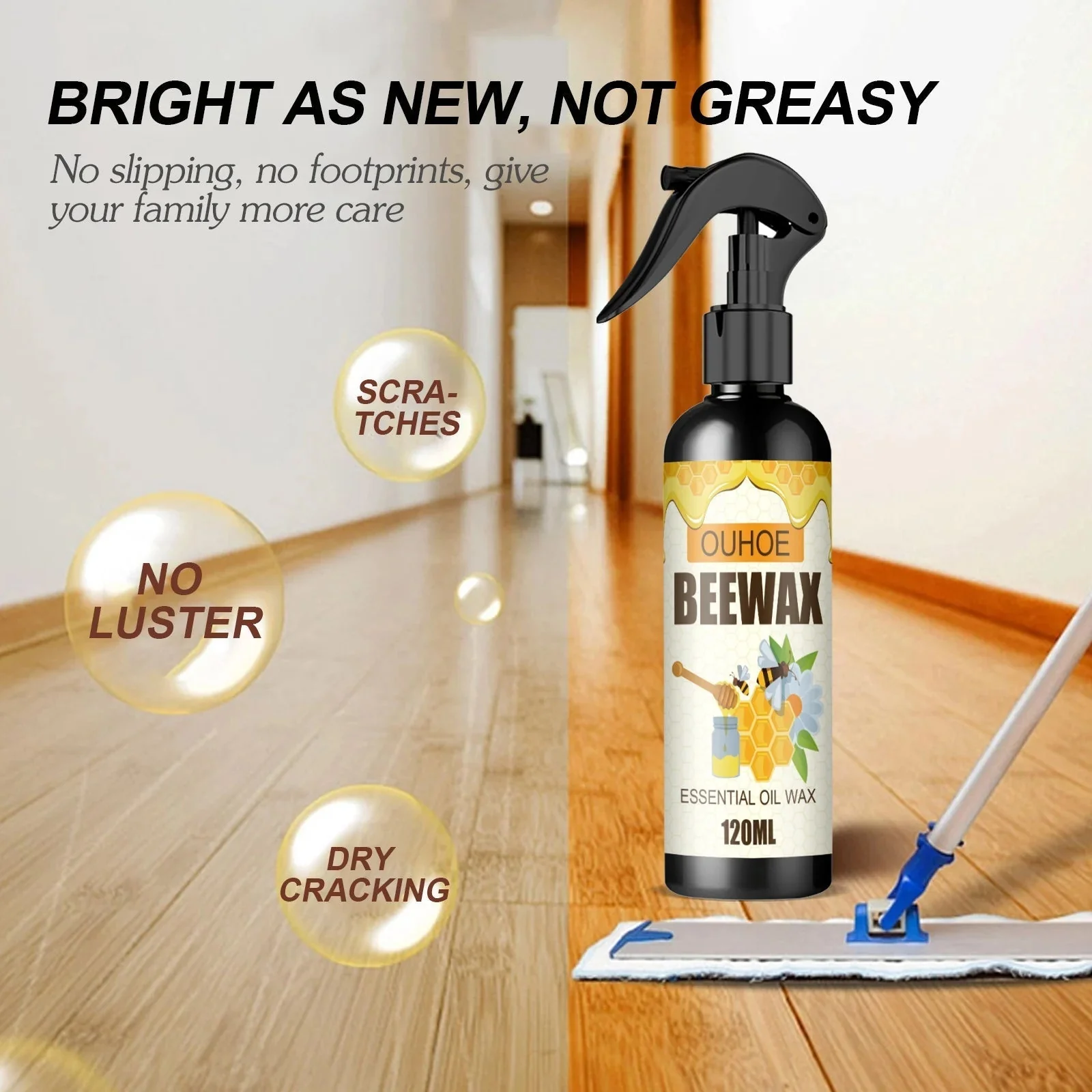 Wood Cleaner Spray | Restores Natural Shine | Anti-Moisture Protection | Beeswax - Image 5