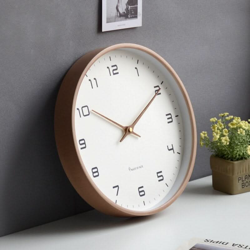 Wooden wall clock | Silent movement | Solid wood frame | NordicTime - Image 2