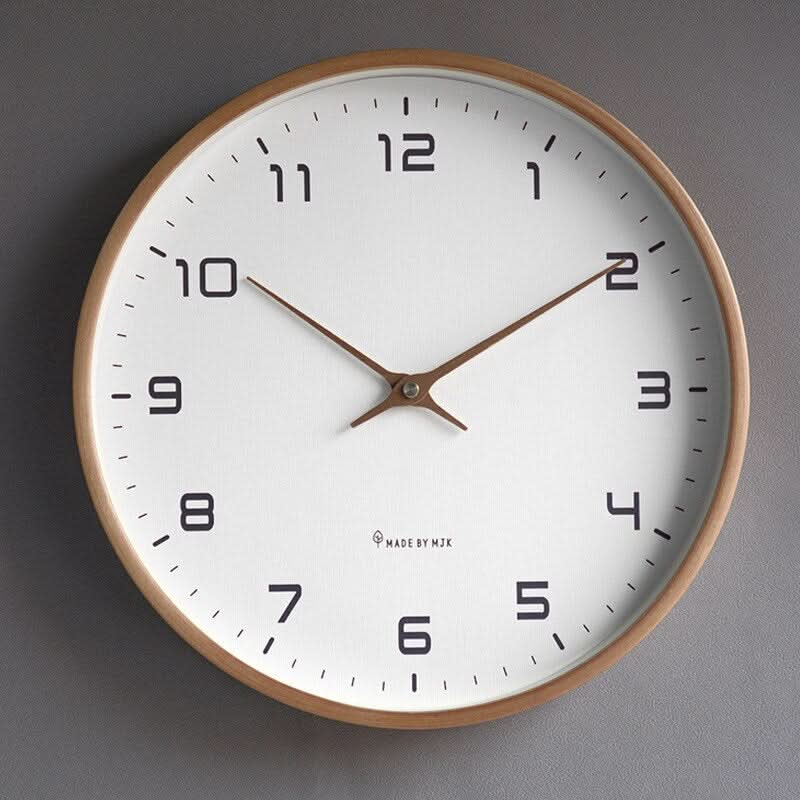 Wooden wall clock | Silent movement | Solid wood frame | NordicTime - Image 7