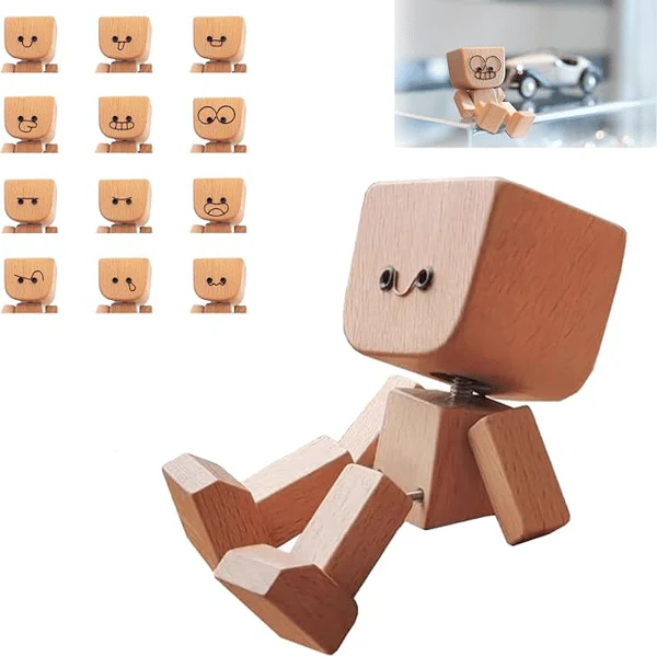 Wooden Wobble Figure Decor | Moving Joints | Handcrafted Wood | JoyTwig - Image 12
